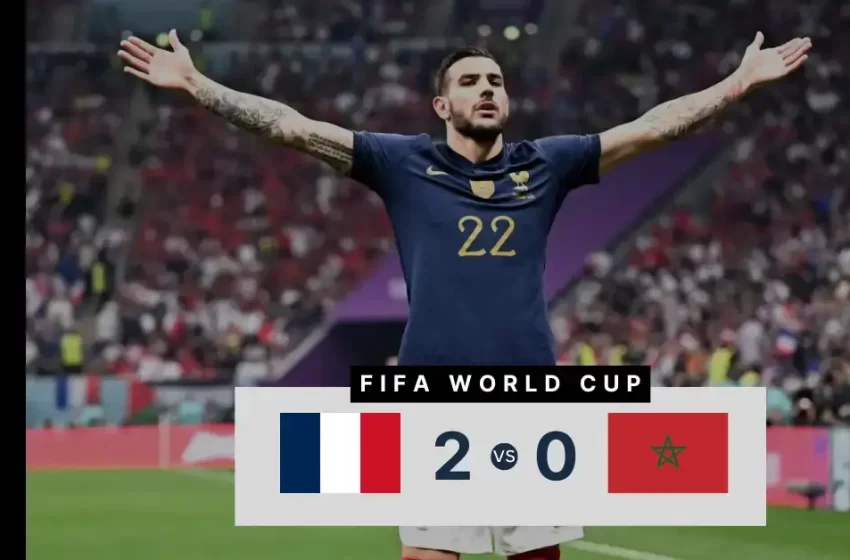 france vs morocco ম্যাচে দুর্দান্ত দুই গোলে ফ্রান্স এর জয়